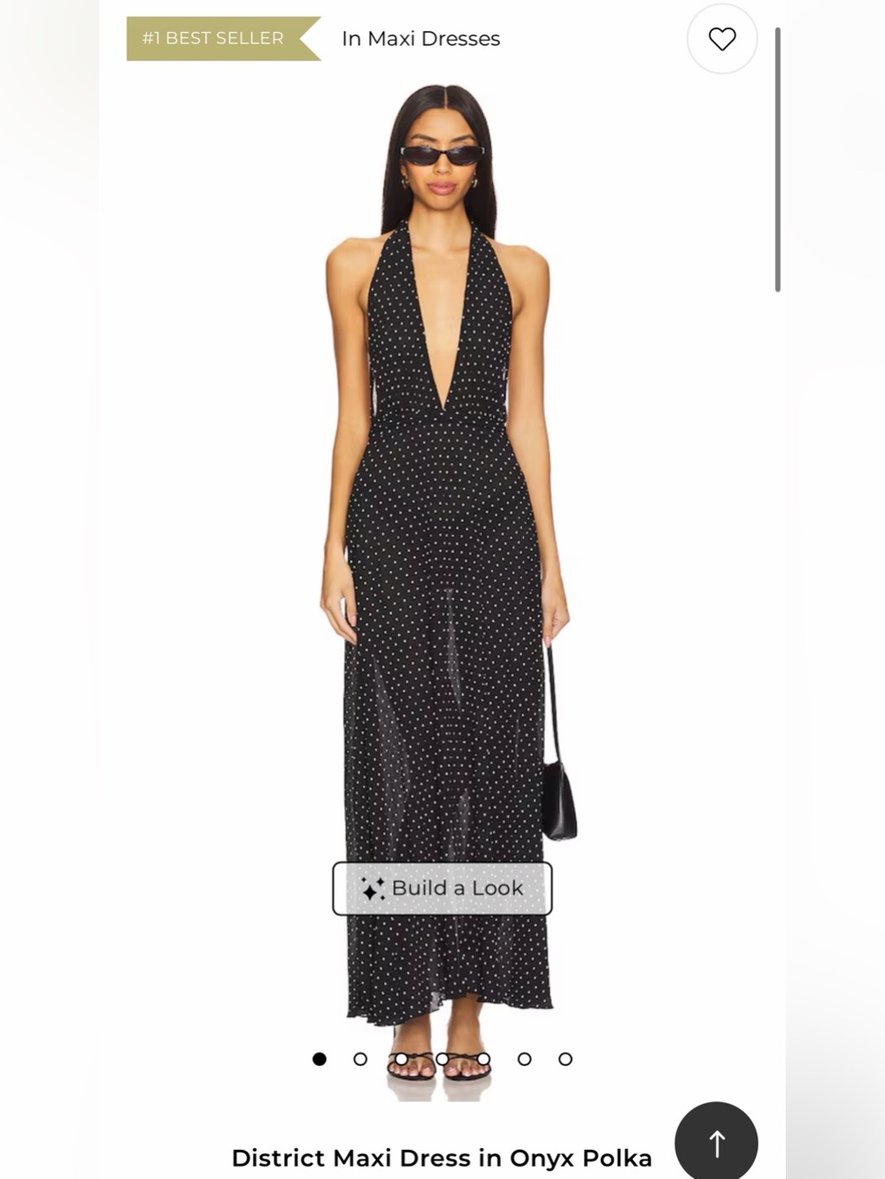 Lioness Polka Dot Maxi Halter Dress